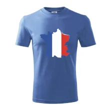 Francúzska vlajka mapa obrys