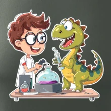 Chemik a dinosaurus - chlapec / holka