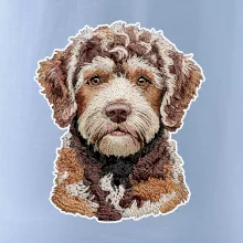 Lagotto romagnolo vyšívaná hlava na prsníku
