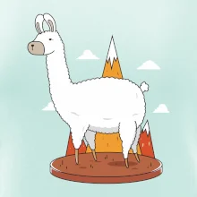 Alpaka kreslená Alpaka kreslená