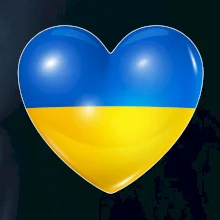 Ukrajina srdce vlajka