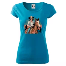 Cowgirl vintage na koni