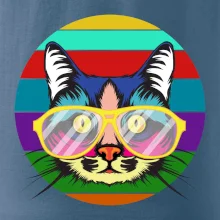 Mačka pri farebnom západe