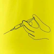 Ruka a injekcia jedným ťahom