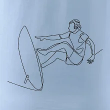 Surfer na vlne jedným ťahom