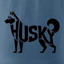 Husky nápis v tele