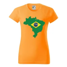 Brazília vlajka v mape