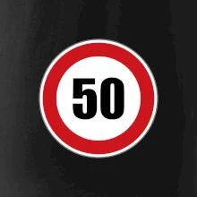 Dopravná značka - obmedzenie rýchlosti 50