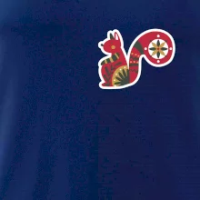 Folklór na prsníku veverička