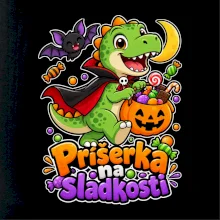 Príšerka na sladkosti - dinosaurus s tekvicou