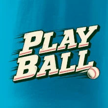 Play ball retro sportovní nápis