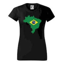 Brazília vlajka v mape