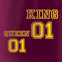 King - Queen - 01 dres - zlatá potlač King - Queen - 01 dres - zlatá potlač