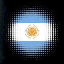 Argentína vlajka bodkovaná