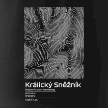 Králický Sněžník - vrstevnice v obdĺžniku