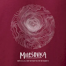 Milešovka - vrstevnice v kruhu
