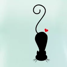 Zamilovaná mačka ležiaca