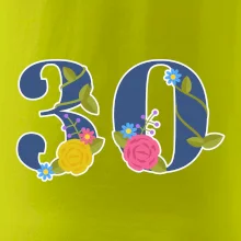 Kvetinové číslo kreslené - 30