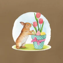 Veľkonočný zajačik tulipány