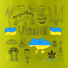 Ukrajina folklór - kreslené obrázky