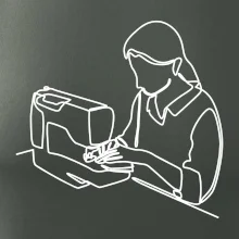 Krajčírka a šijací stroj jedným ťahom Krajčírka a šijací stroj jedným ťahom