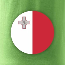 Vlajka Malta guľatá na prsník