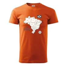 Brazília mapa s názvami regiónov