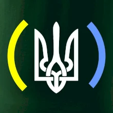 Ukrajina trojzubec s farbami Ukrajina trojzubec s farbami