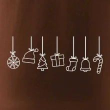 Rodinné vianočné tričká - Vianočné ozdoby na povrázku