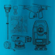 Geodet teodolit dron