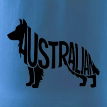 Austrálsky Ovčiak - nápis v tele