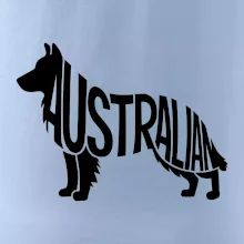 Austrálsky Ovčiak - nápis v tele
