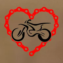 Moto srdce reťaz - enduro