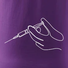 Ruka a injekcia jedným ťahom