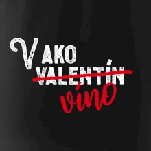 V ako Valentín víno