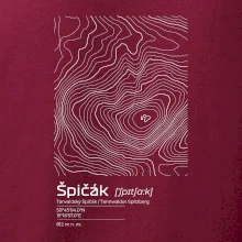 Špičák - vrstevnice v obdĺžniku