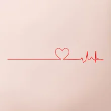 Poker EKG srdce červené