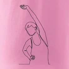 Preťahujúca sa žena jedným ťahom