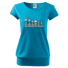 Šachové figúrky v rade - kreslené