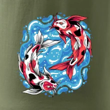 Yin & Yang Koi kapor - červený