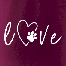 Love nápis zviera