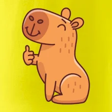 Kapybara s palcom hore