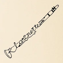 Klarinet nápis Klarinet nápis