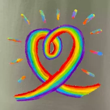 Srdce pride dúha kreslená