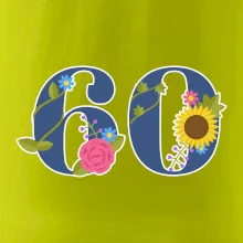 Kvetinové číslo kreslené - 60 Kvetinové číslo kreslené - 60