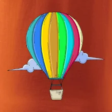 Teplovzdušný balón v oblakoch