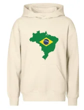 Brazília vlajka v mape