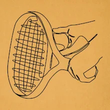 Tenisová raketa jedným ťahom