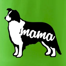 Border kolie mama obrys