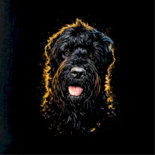 Obrázok poltón Ruský čierny teriér